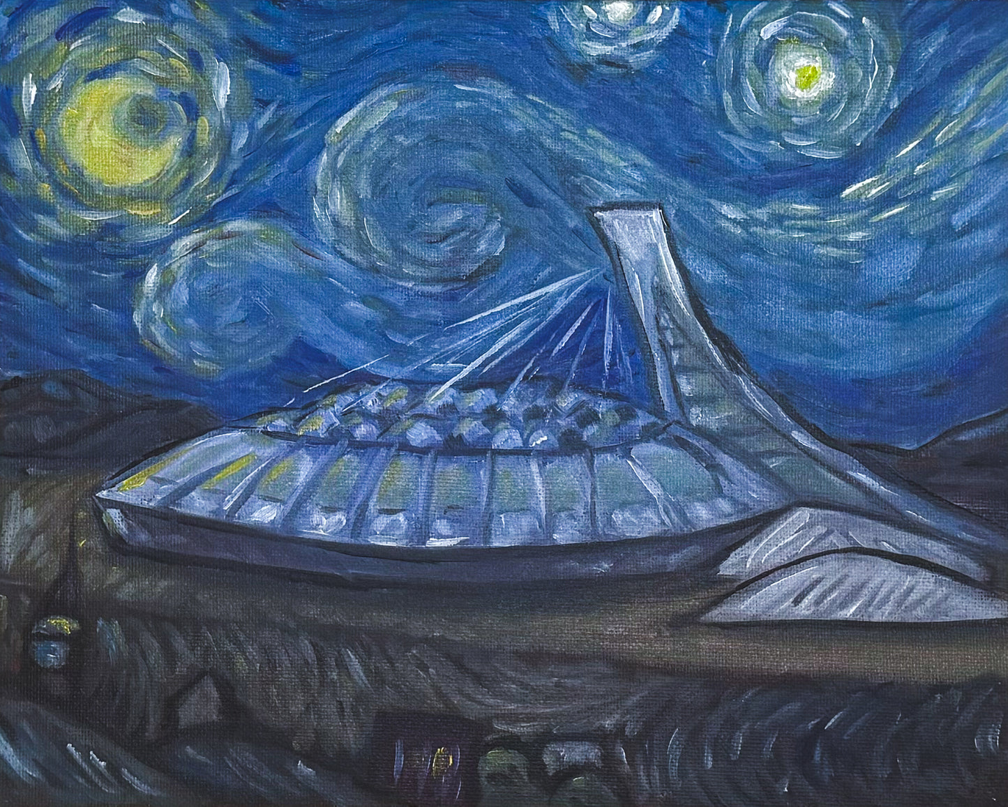 Cotton-wool - Montreal Olympic Stadium in the eyes of Van Gogh